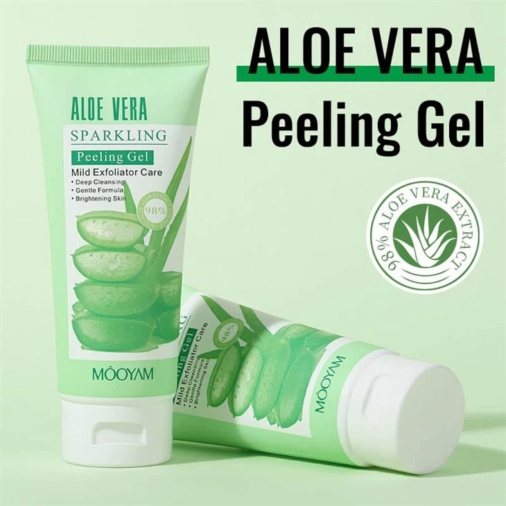 MOOYAM 100g ALOE VERA Dead Skin Removal & Hydration Boost SPARKLING Peeling Gel high quality